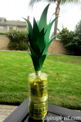 "Sweet" Plastic Bottle Pineapple Decorations