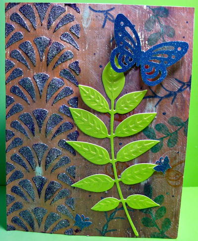 Butterfly Garden Mixed Media Card