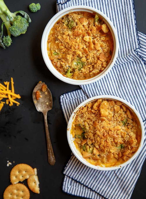 Cheesy Broccoli Casserole for Two