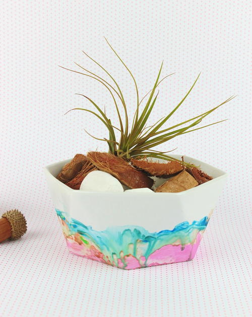 Watercolor Marble Ceramic Bowl