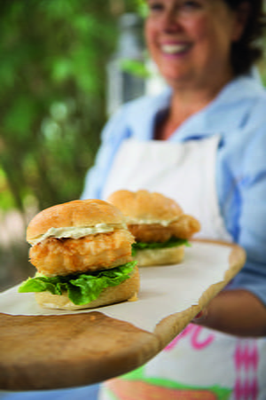 Fried Grouper Sandwiches with Herbed Tartar Sauce