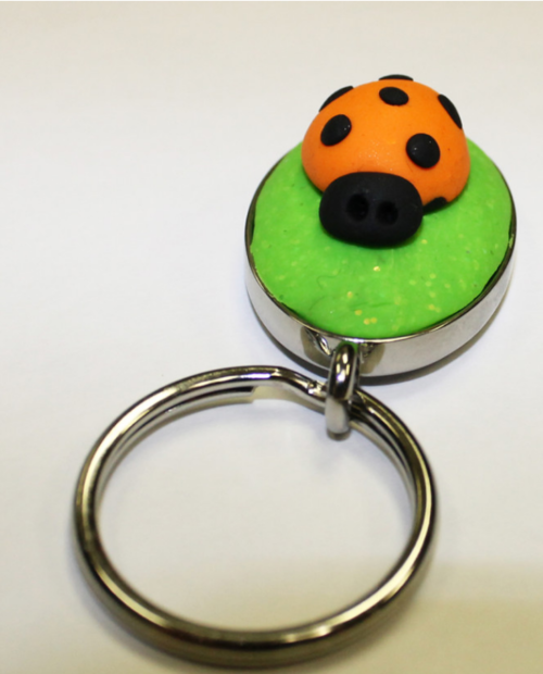Clay Ladybug Keychain