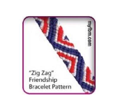 Zig Zag Friendship Bracelet Pattern  AllFreeJewelryMakingcom