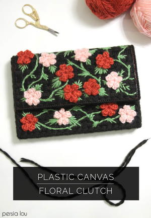 Floral Clutch Plastic Canvas Pattern