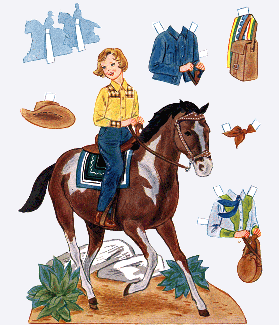 Western Cowgirl Paper Doll