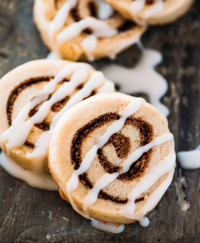 Bite-Size Cinnamon Roll Cookies