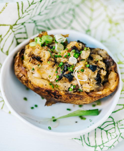 Mushroom-Stuffed Grilled Potatoes