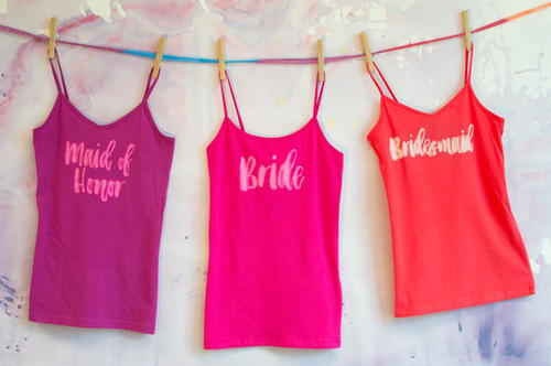 diy bridal party shirts