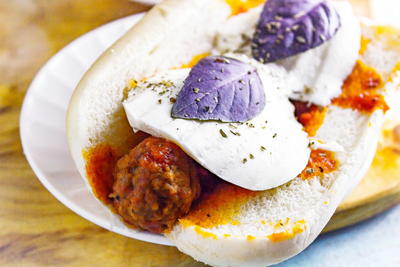 Slow Cooker Caprese Meatball Subs