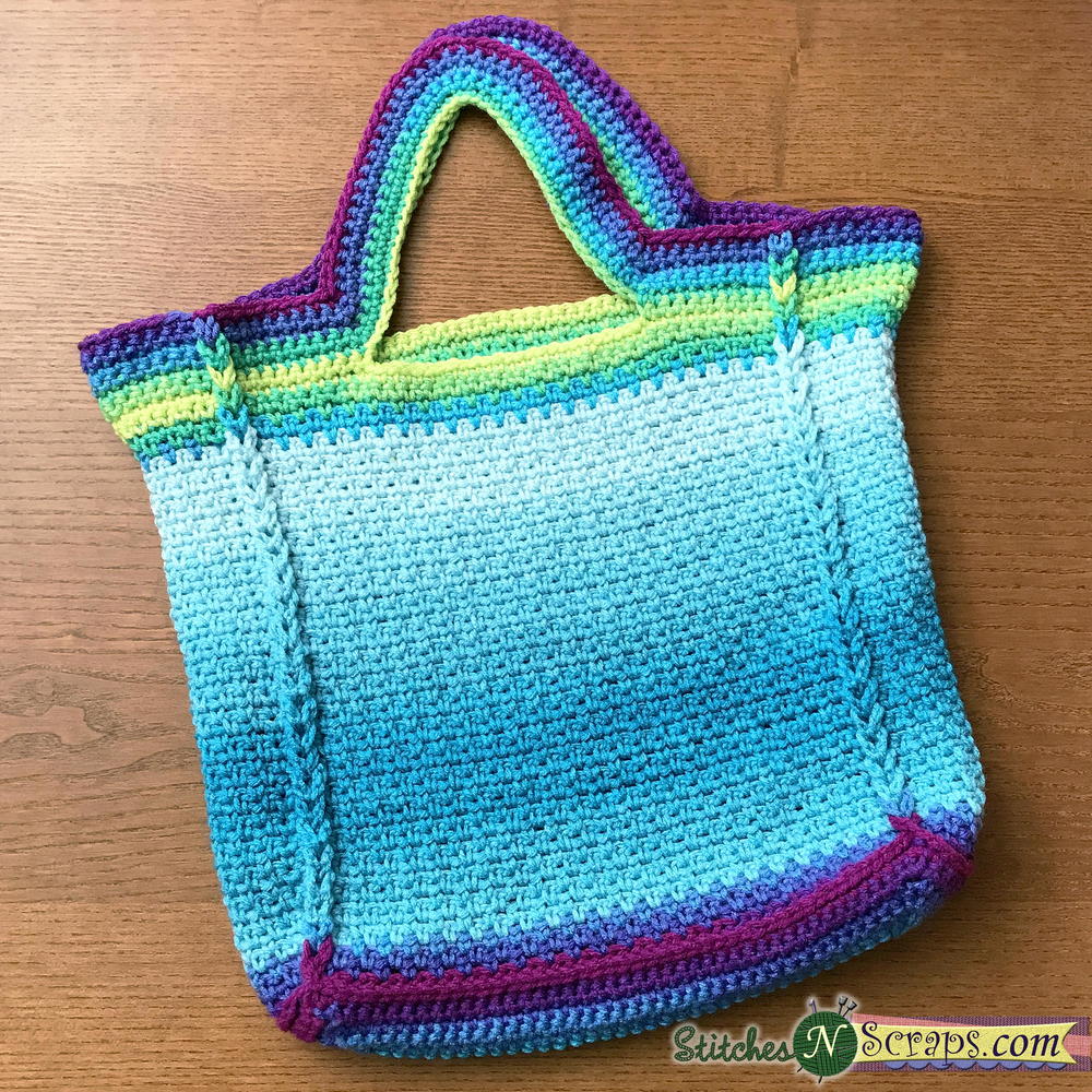 Tropical Stripes Market Bag | AllFreeCrochet.com