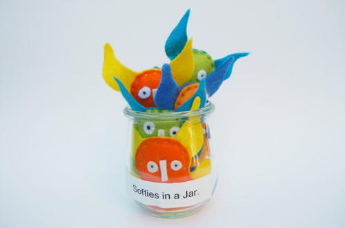 Mini Softies in a Jar