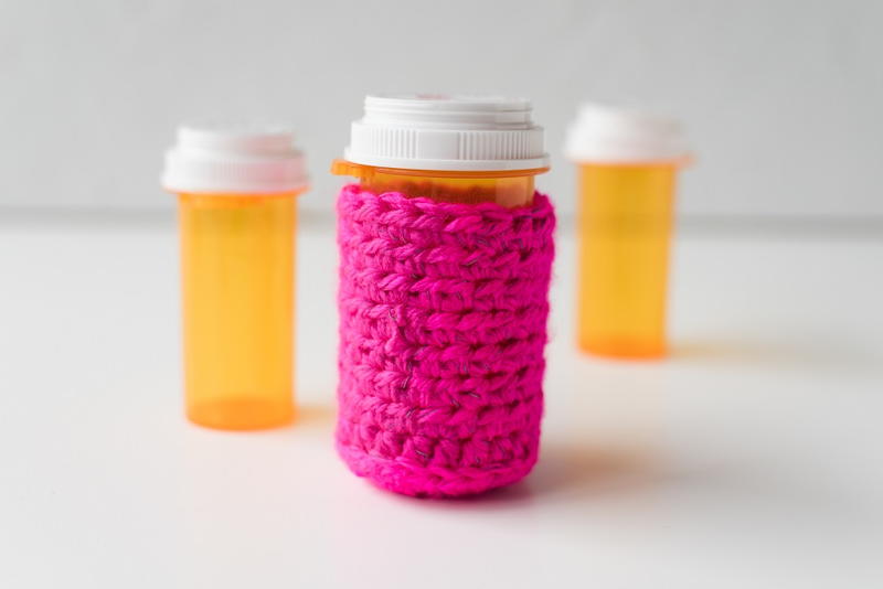 Extra Large Hot Pink Pill Bottle Cozy FaveCrafts Extra large hot pink pill bottle cozy favecrafts