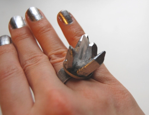 Spikey DIY Crystal Ring