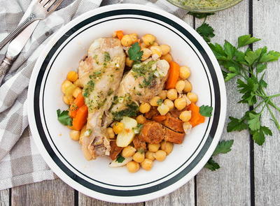 Spanish Chicken and Chickpea Stew