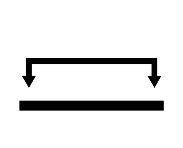 Example of a fold line symbol from a sewing pattern.