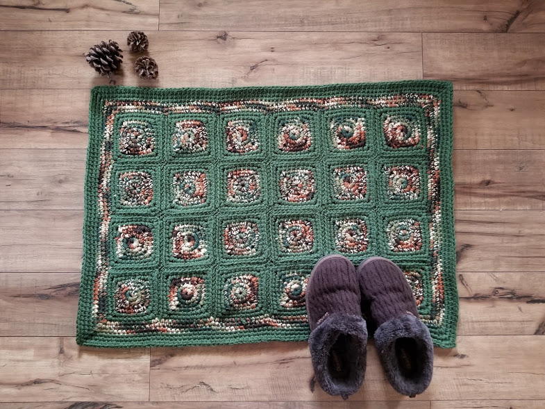 Granny Square Style Rag Rug Granny Square Cabin Rug | FaveCrafts.com
