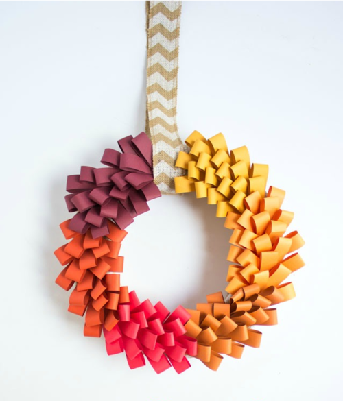 Autumn Paper Loop DIY Wreath