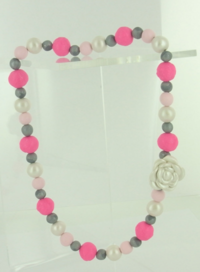 Pretty Princess Clay Bead Necklace