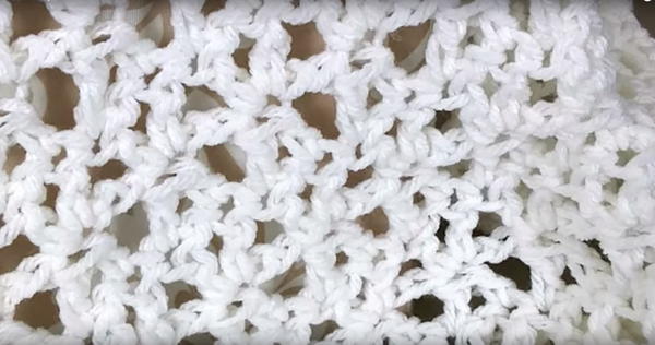 White Lacy Crochet Blanket