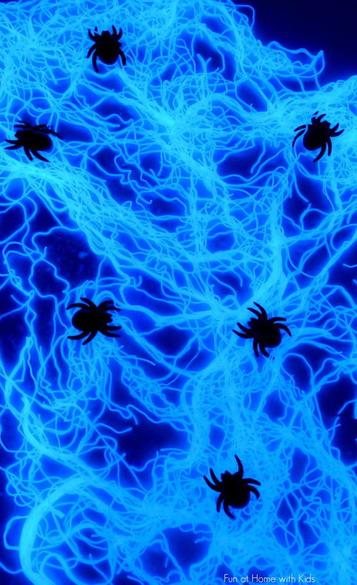 Glowing Halloween Spiderwebs