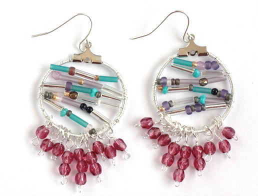 Eclectic Bead Bonanza Hoops