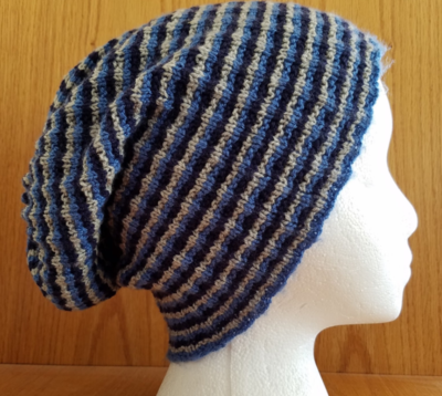 Slouchy Ribbed Knit Hat Pattern