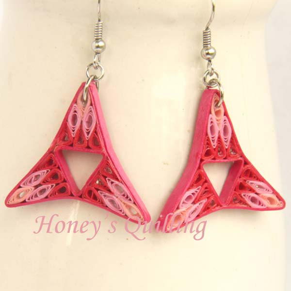 So Cute Quilled Triangle Earrings