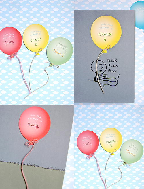 Balloon Bookplates for Young Readers