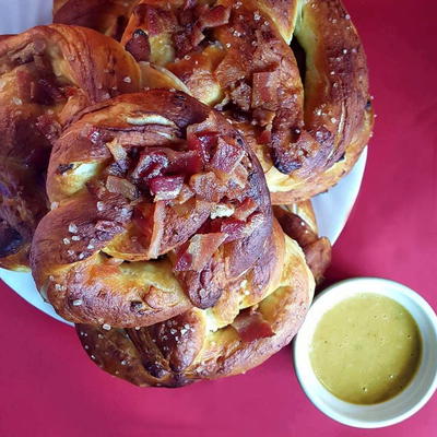 Maple Bacon Soft Pretzels