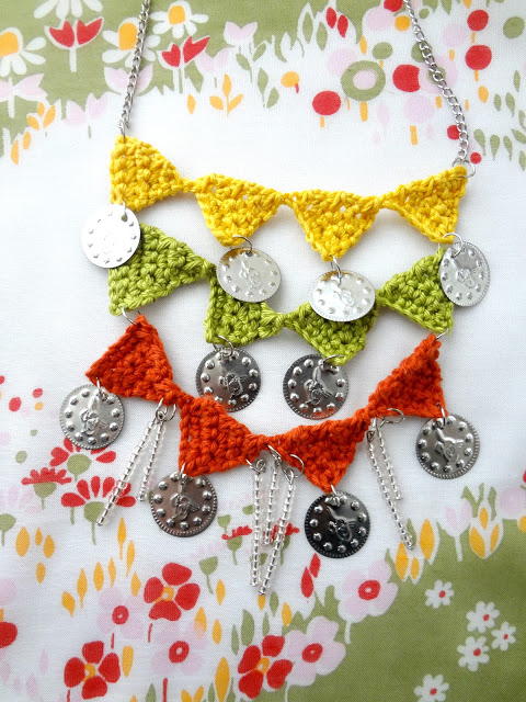 Crochet Bunting Necklace