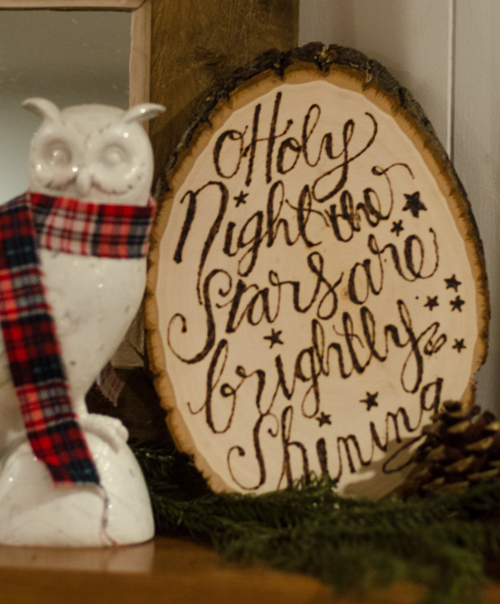 DIY Christmas Carol Wood Slice