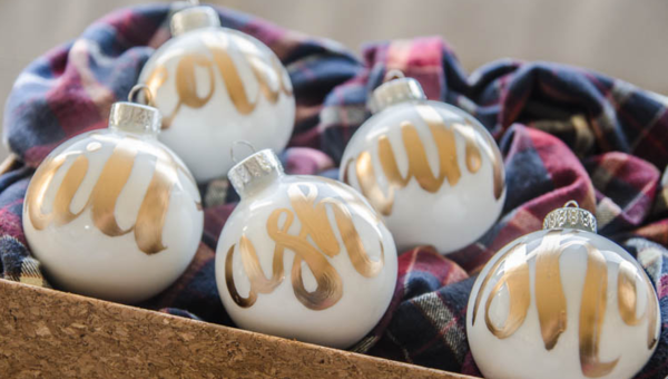 Hand-Lettered DIY Ornaments