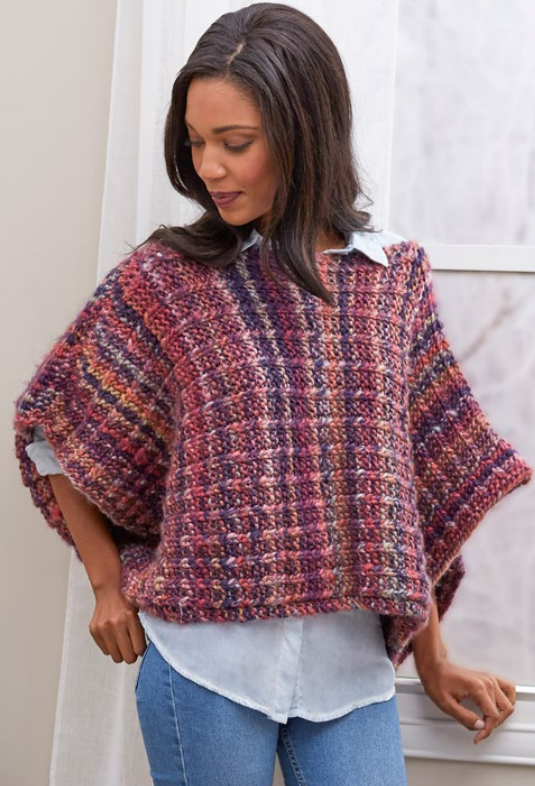 Boat Neck Easy Poncho Pattern