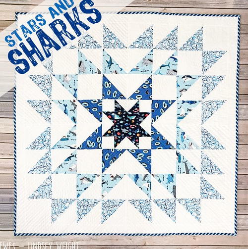 Stars and Sharks Lap Quilt Pattern