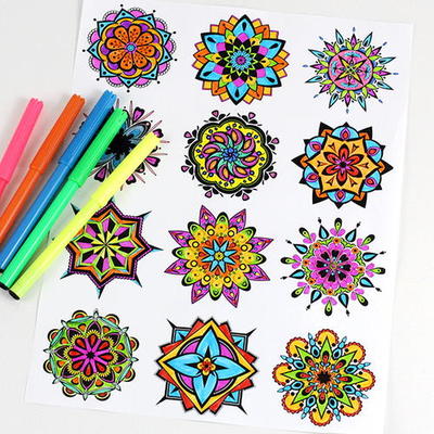 De-Stressing Mandala Coloring Pages
