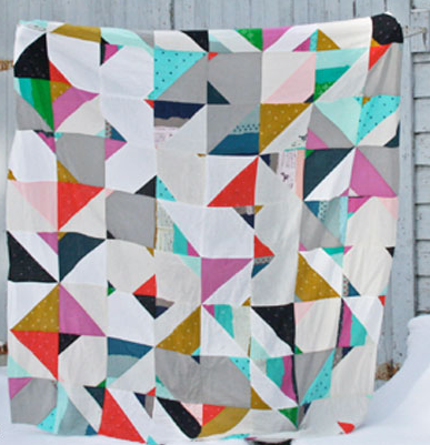 Electric Geometric Modern Quilt