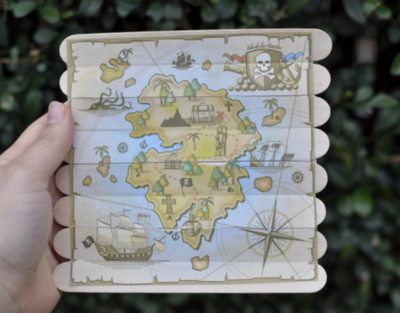 "Shiver Me Timbers" Pirate Treasure Map