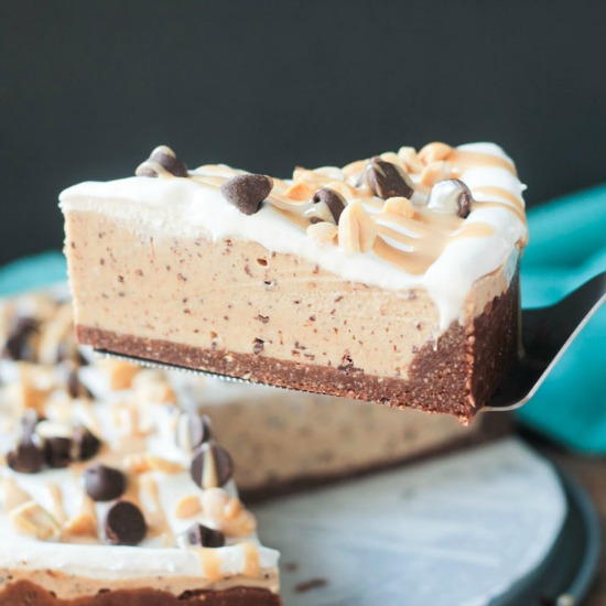 Frozen Peanut Butter Chocolate Chip Pie