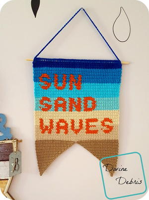 Sun, Sand, and Waves Wall Hanging