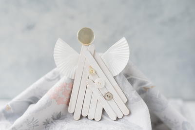 Popsicle Stick Angel Ornament Craft