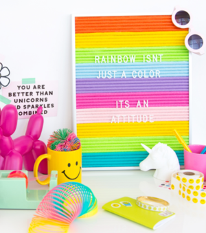 Rainbow DIY Felt Message Board