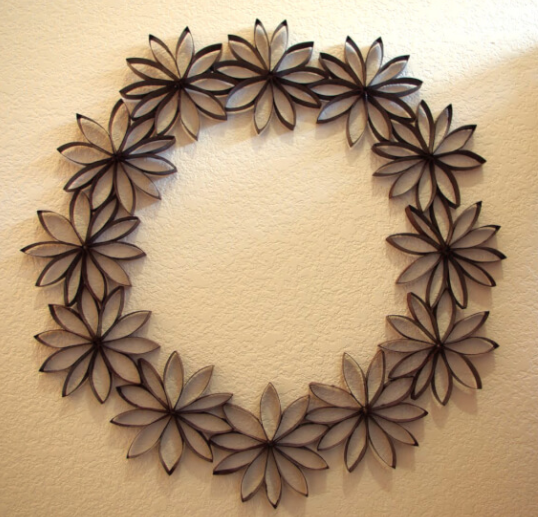 Thrifty Paper Flowers Wreath