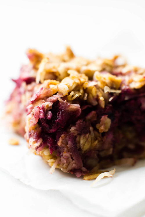 Chewy Coconut Berry Crumble Bars