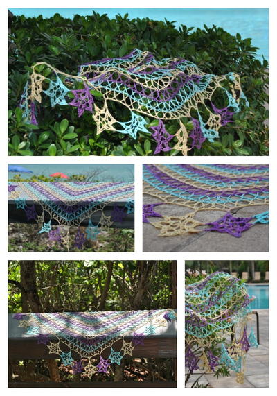 Fine Trixie Crochet Shawl