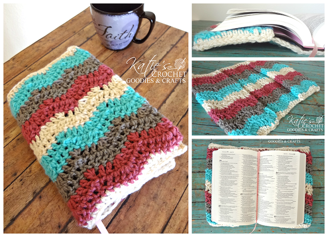 star granny square book sleeve: Crochet pattern