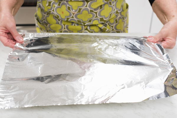 Foil-Wrapped Glass Casserole Pan