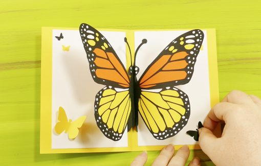 Glittering Butterfly Pop Up Card