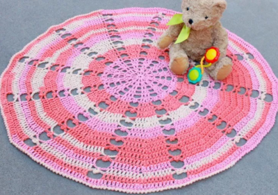 Sugar Wheel Circle Crochet Blanket