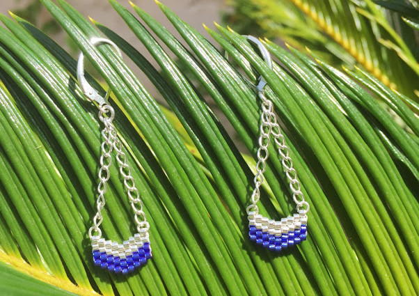 Charming Beaded Chevron DIY Dangle Earrings