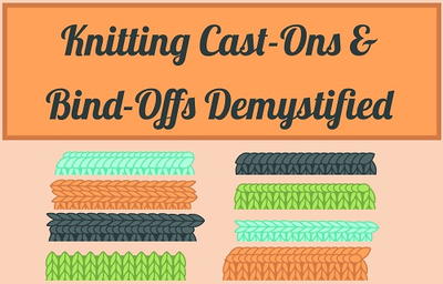 Knitting Cast On and Knitting Bind Off Techniques [Infographic]